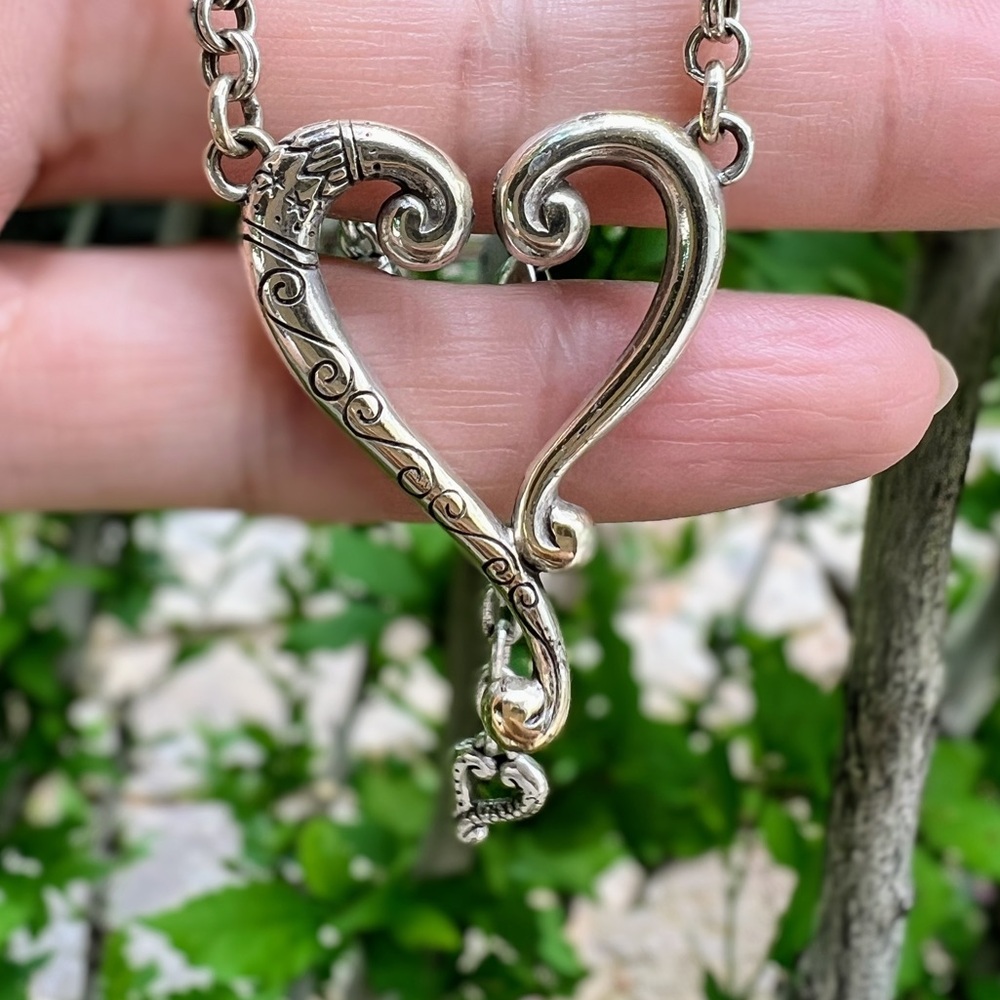 Brighton Adore Me Open Heart Swirl Necklace